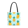 Pineapple Stripe Tote | Tropical Fruit Canvas Bag Gift