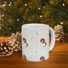 Dog Pattern Ceramic Mug | Adorable Beagle & White Dog Cup