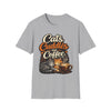 Cats Cuddles Coffee T-Shirt, Cute Cat Graphic Tee, Cat Mom Dad Gift