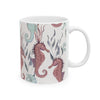 Watercolor Seahorse Coffee Mug, Ocean Life Ceramic Cup