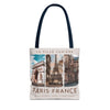 Paris France Vintage Tote | Stylish Travel Inspired Canvas Bag