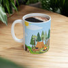 Camping Scene Coffee Mug | Outdoor Campfire Cup, Camper Mug Gift