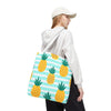 Pineapple Stripe Tote | Tropical Fruit Canvas Bag Gift