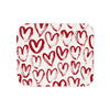 Hand-Painted Red Hearts Throw Blanket | Plush Sherpa Throw | Cozy Romantic Decor