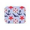 Nautical Throw Blanket | Anchors & Starfish Sherpa Blanket | Cozy Costal Decor