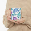 Watercolor Sea Turtle Coffee Mug, Ocean-Themed Ceramic Cup