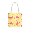 Pink Flamingo Birds Tote | Tropical Canvas Bag Gift