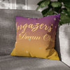 Stargazers Dream On Pillowcase | Decorative Throw Pillow Cover | Purple & Yellow Gradient Color