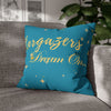 Stargazers Dream On Pillowcase | Decorative Throw Pillow Cover | Dark Turquoise Color