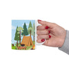 Camping Scene Coffee Mug | Outdoor Campfire Cup, Camper Mug Gift