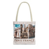 Paris France Vintage Tote | Stylish Travel Inspired Canvas Bag