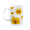 Yellow Daisy Floral Ceramic Coffee Mug (Various Sizes)