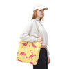 Pink Flamingo Birds Tote | Tropical Canvas Bag Gift