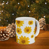 Daisy Flower Coffee Mug, Bright & Sunny Botanical Gift