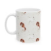 Dog Pattern Ceramic Mug | Adorable Beagle & White Dog Cup
