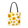 Yellow Daisy Floral Tote | Sun Flower Canvas Bag Gift