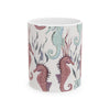 Watercolor Seahorse Coffee Mug, Ocean Life Ceramic Cup