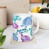 Watercolor Sea Turtle Coffee Mug, Ocean-Themed Ceramic Cup