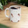 Dog Pattern Ceramic Mug | Adorable Beagle & White Dog Cup
