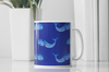 Blue Watercolor Whale Coffee Mug, Deep Blue Sea Themed Ceramic Cup