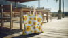 Yellow Daisy Floral Tote | Sun Flower Canvas Bag Gift