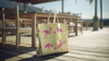 Pink Flamingo Birds Tote | Tropical Canvas Bag Gift