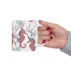 Watercolor Seahorse Coffee Mug, Ocean Life Ceramic Cup