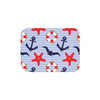 Nautical Throw Blanket | Anchors & Starfish Sherpa Blanket | Cozy Costal Decor