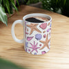 Pastel Starfish Shells Coffee Mug | Beach Seashell Ceramic Cup