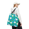 Beautiful Swan Pond Tote | Waterlily Canvas Bag Gift