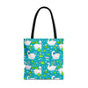 Beautiful Swan Pond Tote | Waterlily Canvas Bag Gift
