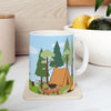 Camping Scene Coffee Mug | Outdoor Campfire Cup, Camper Mug Gift