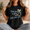 Just a Girl Who Loves God T-Shirt, Faith-Based Gift, Christian Tee