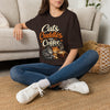Cats Cuddles Coffee T-Shirt, Cute Cat Graphic Tee, Cat Mom Dad Gift