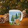Camping Scene Coffee Mug | Outdoor Campfire Cup, Camper Mug Gift