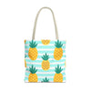 Pineapple Stripe Tote | Tropical Fruit Canvas Bag Gift