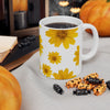 Yellow Daisy Floral Ceramic Coffee Mug (Various Sizes)
