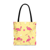 Pink Flamingo Birds Tote | Tropical Canvas Bag Gift