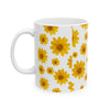 Yellow Daisy Floral Ceramic Coffee Mug (Various Sizes)