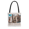 Paris France Vintage Tote | Stylish Travel Inspired Canvas Bag