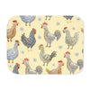 Farmhouse Rooster & Hen Throw Blanket | Fleece Sherpa Blanket | Cozy Country Decor