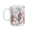 Watercolor Seahorse Coffee Mug, Ocean Life Ceramic Cup