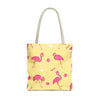 Pink Flamingo Birds Tote | Tropical Canvas Bag Gift