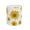 Yellow Daisy Floral Ceramic Coffee Mug (Various Sizes)