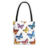 Butterfly Print Tote Bag | Colorful Monarch Watercolor Canvas Bag