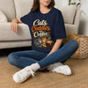 Cats Cuddles Coffee T-Shirt, Cute Cat Graphic Tee, Cat Mom Dad Gift