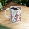 Watercolor Seahorse Coffee Mug, Ocean Life Ceramic Cup