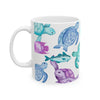 Watercolor Sea Turtle Coffee Mug, Ocean-Themed Ceramic Cup