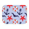 Nautical Throw Blanket | Anchors & Starfish Sherpa Blanket | Cozy Costal Decor