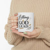 Letting God Lead Coffee Mug, Christian Faith Gift